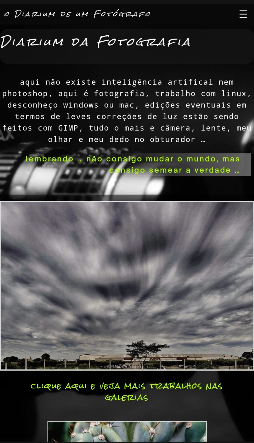 Diarium Studio One, um diário com fotografias de cada dia em todos os lugares, hobby e profissão em harmonia 